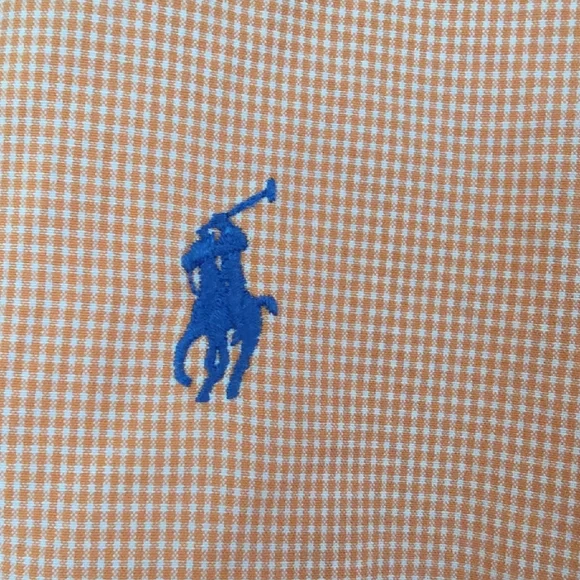 Ralph Lauren Men's Casual Orange Button Down Shirt - Picture 3 of 4